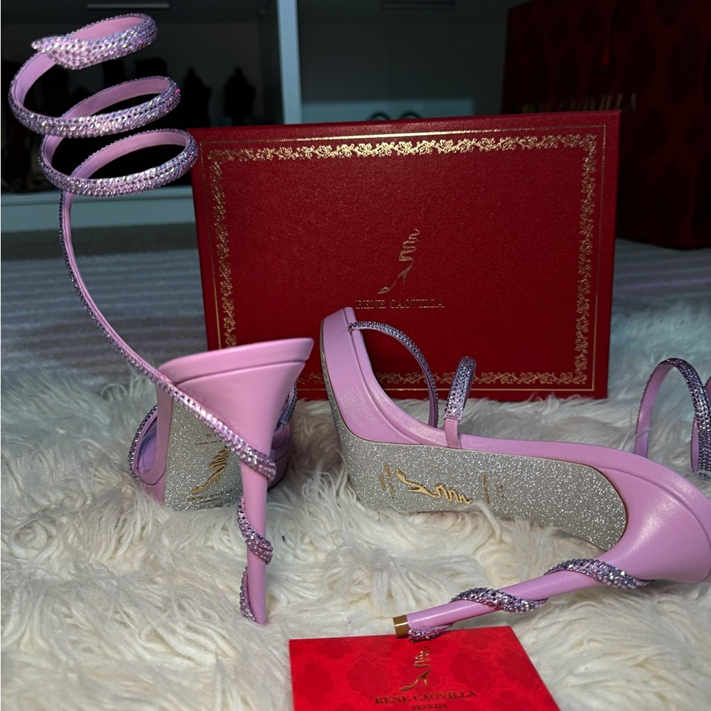 Rene Caovilla - Margot Mauve platform sandal 120 
Size : EU 41.5 / US 10 - Picture 4 of 6